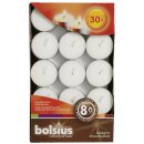 Bolsius Teelichte 30er Pack 8 Stunden Brenndauer wei&szlig;