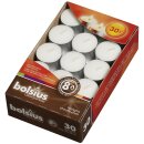 Bolsius Teelichte 30er Pack 8 Stunden Brenndauer wei&szlig; (4 St&uuml;ck)