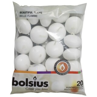 Bolsius Schwimmkerzen 20er Beutel weiß (1 Beutel)