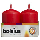 Bolsius Stumpenkerzen 60x40 mm 4er Tray rot (1 Tray)