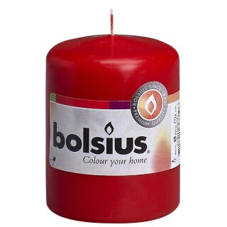 Bolsius Stumpenkerzen 80x58 mm rot (10 Stück)
