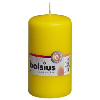 Bolsius Stumpenkerzen 130x68 mm gelb (8 Stück)