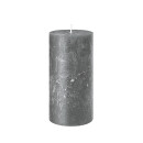 Wenzel Stumpenkerzen Rustic 140x70 mm Safe Candle anthrazit (1 St&uuml;ck)