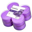 Bolsius True Scents Maxi Duftteelichter im Clear Cup Lavendel (8 St&uuml;ck)