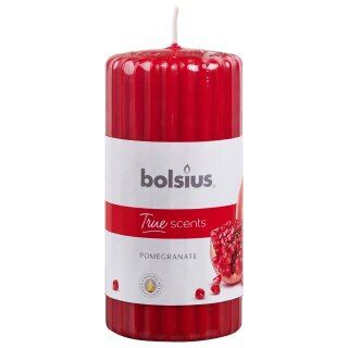 Bolsius True Scents Duft-Stumpenkerze geriffelt 120x58 mm Granatapfel (1 St&uuml;ck)