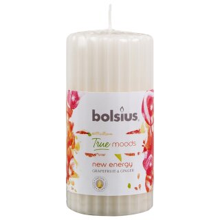 Bolsius True Moods Duft-Stumpenkerze geriffelt 120x58 mm New Energy (1 St&uuml;ck)