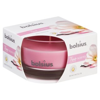 Bolsius True Scents Duftglas Flach 50x80 mm Magnolie (6 Stück)