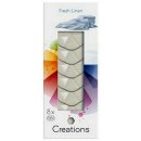 Bolsius Creations im 8er Pack Schmelzbl&uuml;ten Wax Melts Fresh Linen (8 St&uuml;ck)