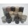 6 kg Rustik Stumpenkerzen Paket Kerzen Set Rustic gemischt nach Farben Grau-Anthrazit 31
