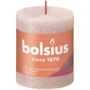 Bolsius Rustik Stumpenkerzen Shine 80x68 mm Nebliges Rosa...