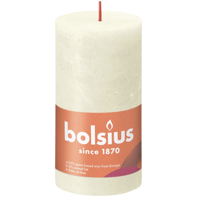 Bolsius Rustik Stumpenkerzen Shine Kollektion 130x68 mm, 3,49 €
