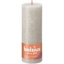 Bolsius Rustik Stumpenkerzen Shine 190x68 mm Sandgrau (4...