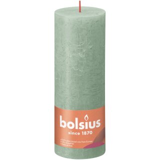 Bolsius Rustik Stumpenkerzen Shine 190x68 mm Salbeigr&uuml;n (1 St&uuml;ck)