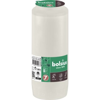 Bolsius Grabkerzen Nr. 7 wei&szlig; im 15er Pack 140h Kompositions-Licht