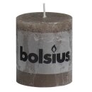 6 Bolsius Rustik Stumpen Kerzen 80x68 mm taupe Bolsius...