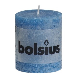6 Bolsius Rustik Stumpen Kerzen 80x68 mm meerblau Bolsius Rustic Kerzen 1. Wahl