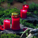 Grabkerzen Nr. 7 rot 85h Grabkerze Grablicht Kompo Engel von Bolsius