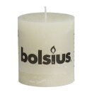 6 Stumpen Kerzen rustikal 80x68 mm durchgef&auml;rbt 1. Wahl von Bolsius