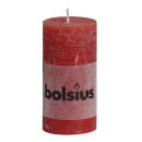 8 Bolsius Rustik Stumpen Kerzen 100x50 mm rot Bolsius Rustic Kerzen