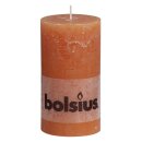 6 Stumpen Kerzen rustikal 130x68 mm orange 1. Wahl von Bolsius