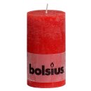6 Stumpen Kerzen rustikal 130x68 mm rot 1. Wahl von Bolsius