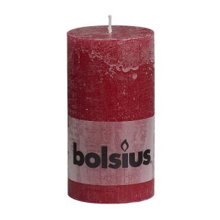 6 Stumpen Kerzen rustikal 130x68 mm altrot 1. Wahl von Bolsius
