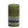 6 Stumpen Kerzen rustikal 130x68 mm oliv gr&uuml;n 1. Wahl von Bolsius