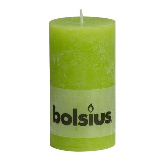 6 Stumpen Kerzen rustikal 130x68 mm lemon 1. Wahl von Bolsius