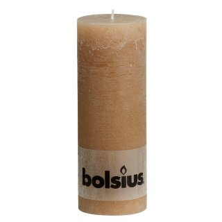 6 Bolsius Rustik Stumpen Kerzen 190x68 mm pastell beige Bolsius Rustic Kerzen