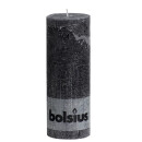 6 Bolsius Rustik Stumpen Kerzen 190x68 mm anthrazit...