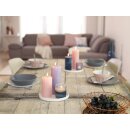 6 Stumpen Kerzen rustikal 190x68 mm durchgef&auml;rbt 1. Wahl von Bolsius