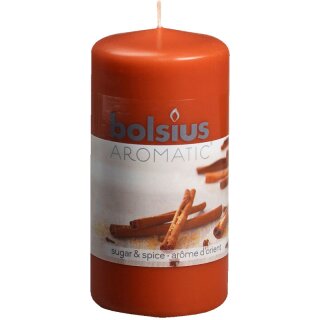 6 Duft Stumpen Kerzen 120x60 mm Zimt und Zucker von Bolsius 1. Wahl