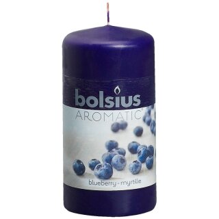 6 Duft Stumpen Kerzen 120x60 mm Blaubeere von Bolsius 1. Wahl