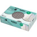 100 Spitzkerzen 240x23 mm taupe von Bolsius Gastro Kerzen Dinnerkerzen