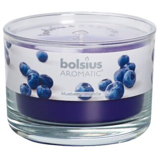 6 Duftgl&auml;ser Blaubeere 63x90 mm Bolsius Aromatic Duftkerzen Duftglas