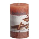 6 Duft Stumpen Kerzen 100x58 mm Zimt und Zucker Rustik Bolsius Aromatic