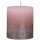 6 Bolsius Rustik Stumpen Kerzen 80x68 mm pastell pink Fading Metallic Kerzen