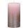 6 Bolsius Rustik Stumpen Kerzen 130x68 mm pastell pink Fading Metallic Kerzen