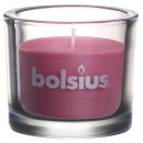 4 Bolsius Gl&auml;ser gef&uuml;llt 80x92 mm altrosa...