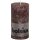 6 Stumpen Kerzen rustikal 130x68 mm schoko-braun 1. Wahl von Bolsius