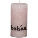 6 Stumpen Kerzen rustikal 130x68 mm pastell pink 1. Wahl von Bolsius