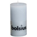 6 Stumpen Kerzen rustikal 130x68 mm pastell blau 1. Wahl von Bolsius