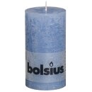 6 Stumpen Kerzen rustikal 130x68 mm jeans-blau 1. Wahl von Bolsius
