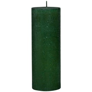 6 Bolsius Rustik Metallic Stumpen Kerzen 190x68 mm smaragd-gr&uuml;n Bolsius Rustic