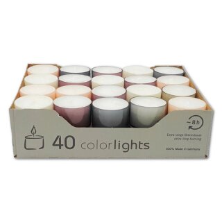 Teelichter im farbigen Acryl Cup Pastell Edition ca. 8 Std Brenndauer Wenzel Neu