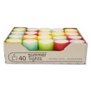 40 Teelichter im farbigen Acryl Cup Sommer Edition ca. 8...