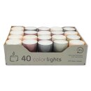 40 Teelichter im farbigen Acryl Cup Pastell Edition ca. 8...