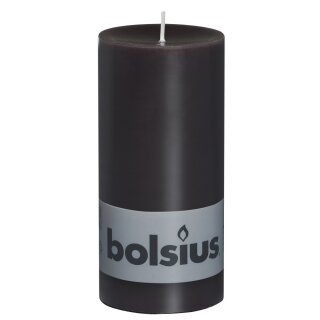 Bolsius Stumpenkerze Elegance 150x68 mm 1 St&uuml;ck braun-schwarz