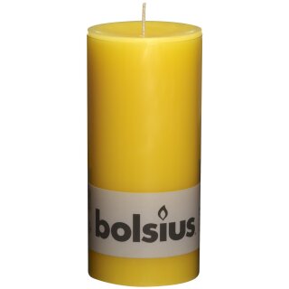 Bolsius Stumpenkerze Elegance 150x68 mm 1 St&uuml;ck bernstein-gelb