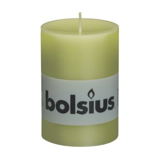 Bolsius Stumpenkerze Elegance 100x68 mm 1 St&uuml;ck Pastell gr&uuml;n